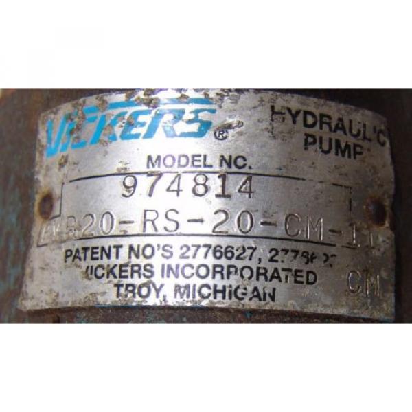 Hydraulic pump Vickers PVB20 RS 20 CM 11 used #4 image