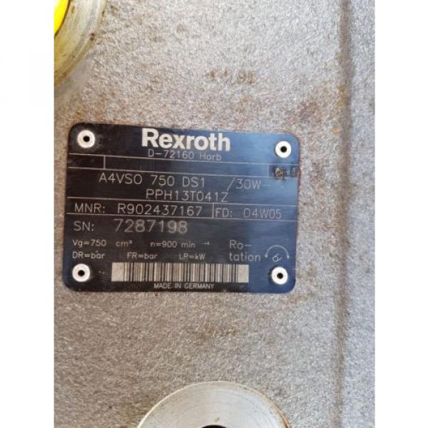 New Germany Dutch Rexroth Hydraulic Piston Pump A4VSO750DS1/30W-PPH13T041Z / R902437167 #2 image