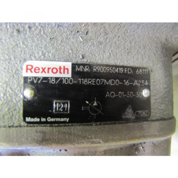 REXROTH R900950419 HYDRAULIC pumps PV7-18/100-118RE07MD0-16-A234 2-1/2#034; 1-1/2#034; #2 image