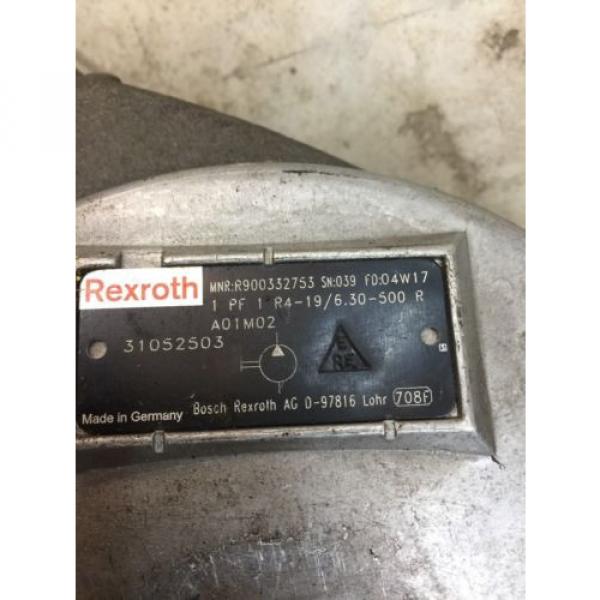 Origin REXROTH 1 PF1R4-19/630-500 RA01M02 HYDRAULIC pumps R900332753 MOTOR #5 image