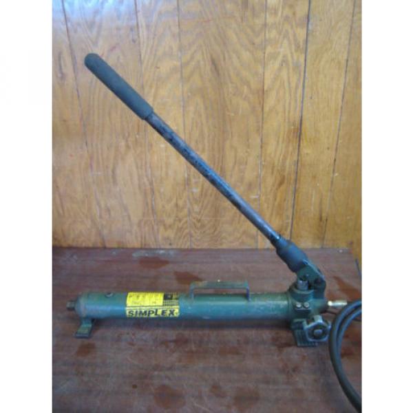 SIMPLEX P42 HYDRAULIC HAND PUMP With Hose 10,000PSI Free Shipping Used #3 image