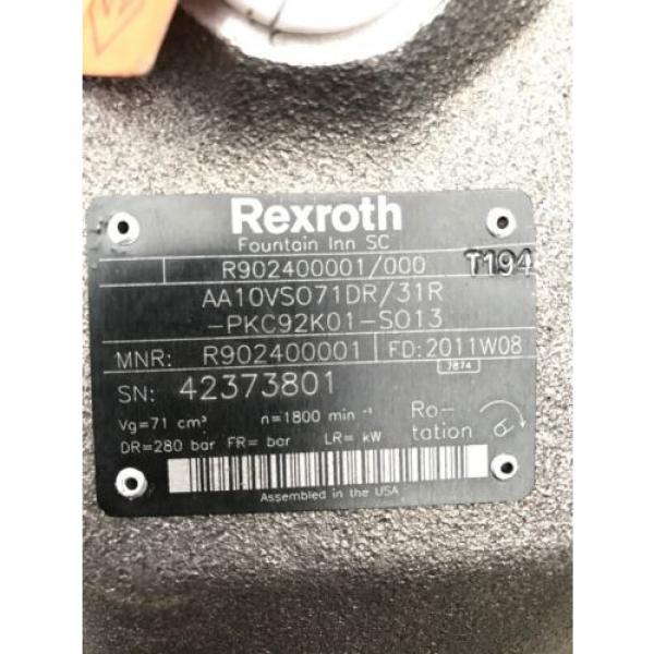 Genuine Japan Mexico Rexroth New OEM AA10VSO71DR/31R-PKC92K01-SO13 R902400001 Hydraulic Pump #5 image