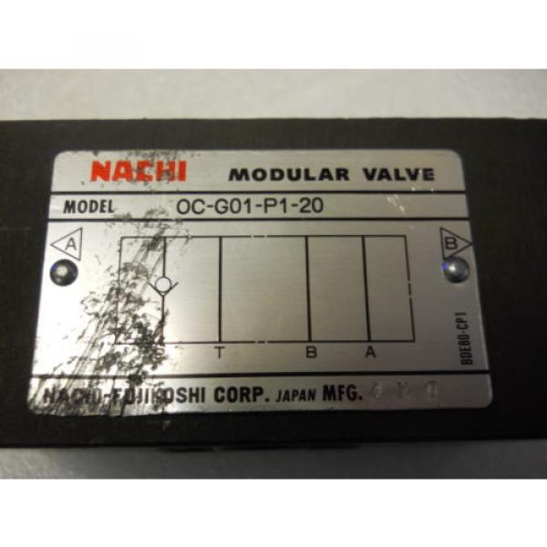 NACHI OC-G01-P1-20 HYDRAULIC MODULAR CHECK VALVE Origin CONDITION NO BOX #2 image
