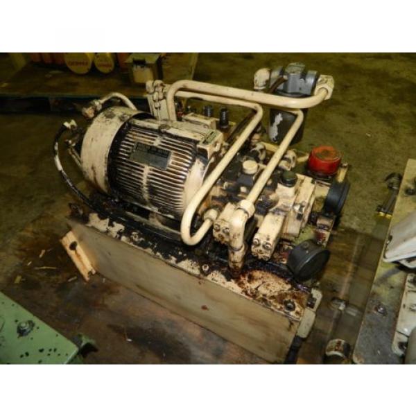 Nachi 3 HP Oil Hydraulic Unit, Nachi Variable Vane Pump VDR-11B-1A2-1A2-22, Used #4 image