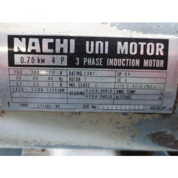 NACHI HYDRAULIC OIL PUMP MOTOR LTIS85-NR UPV-0A-8N1-07A-4-20 PVS-0B-8N1-20 #2 image