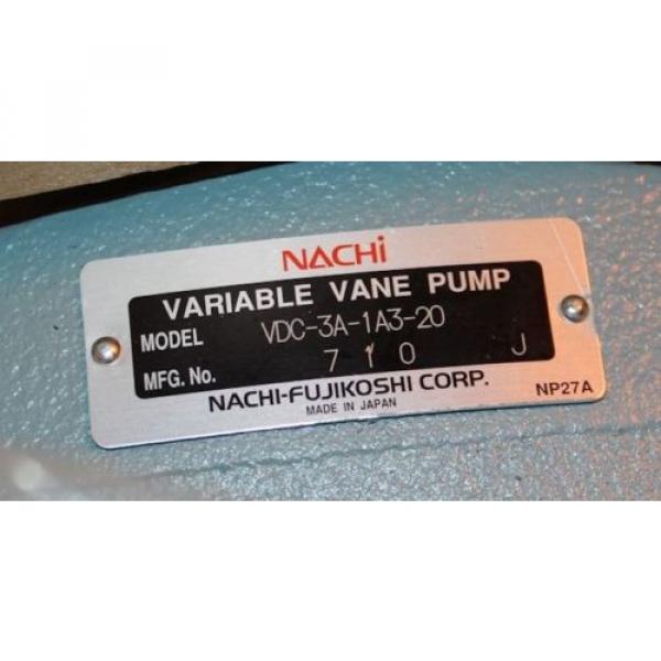 Nachi, VDC-3A-1A3-20, Variable Vane Pump Hydraulic Origin #5 image