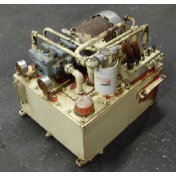 Nachi 22 kW 3HP Oil Hydraulic Unit, 220V, Nachi Pump VDR-11B-1A3-1A3-22, Used #2 image