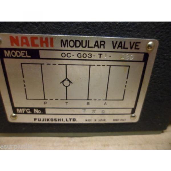 NACHI OC-G03-T1-J30 HYDRAULIC MODULAR VALVE NOS #5 image