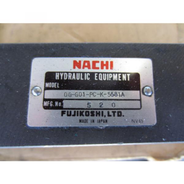 NACHI 0G-G01-PC-K-5581A HYDRAULIC MANIFOLD OG-G01-PC-K-5581A MAZAK VQC CNC #3 image