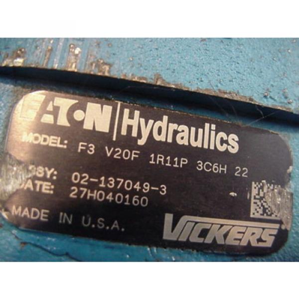 origin GENUINE Eaton Vickers hydraulic vane pump F3 V20F 1R11P 3C6H 22 02-137049-3 #2 image