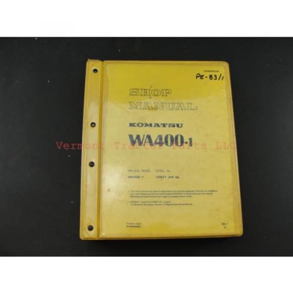 Komatsu WA400-1 wheel Loader service shop repair manual SEBM04240106 #1 image