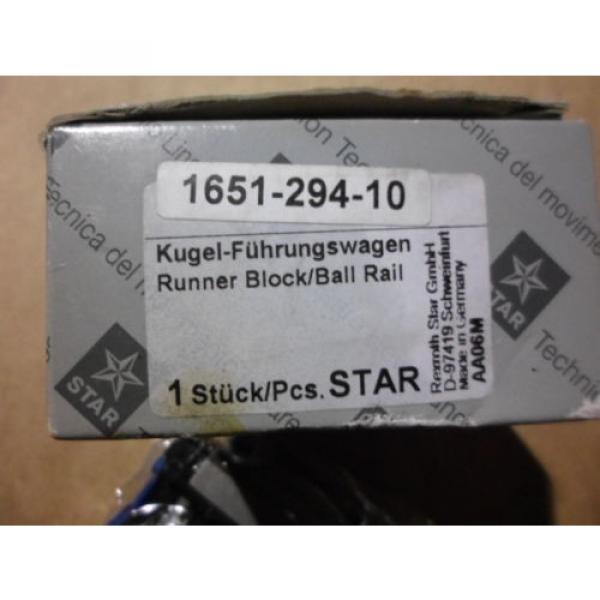 NIB REXROTH Star Runner Block / Ball Rail 1651 294 10  1651-294-10 #4 image