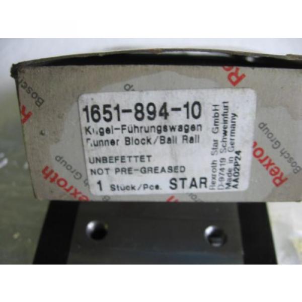 Rexroth Linear Ball Bearing Guide Rail Block 1651-894-10 #3 image