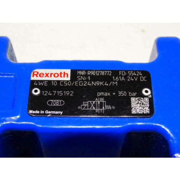 Rexroth Bosch valve ventil 4WE 10 C50/EG24N9K4/M   /   R901278772    Invoice #4 image