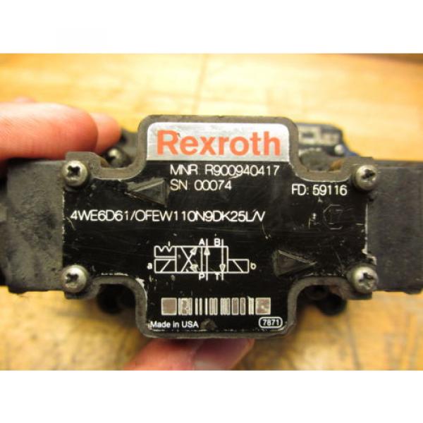 Rexroth 4WEH22D76/OF6EW110N9ETDK25L/V Hydraulic Directional Valve R978021660 #3 image