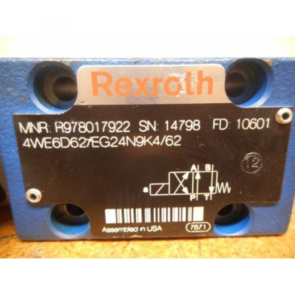 Rexroth R978017922 R900021389 Directional Control Valve Used With Warranty #2 image
