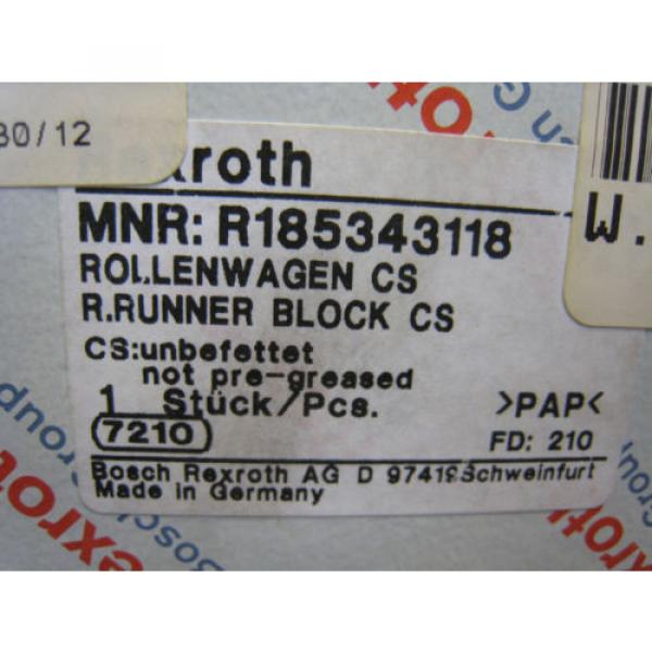 Bosch Rexroth R185343118 Ball Roller Rail Runner Block Linear Bearing Carriage #4 image