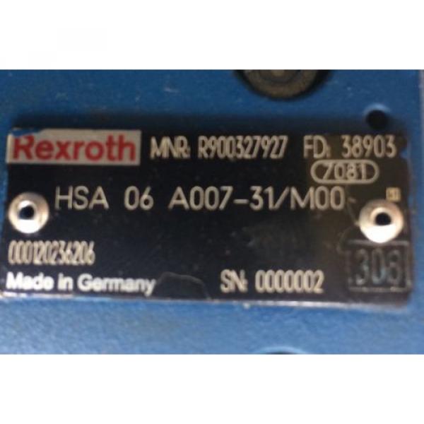 REXROTH HYDRAULIC CONTROL VALVE / GEAR HSA-06-A007-31 , 7081 MNR R 900327927 Origin #3 image