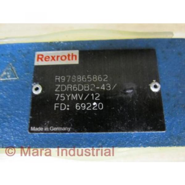 Rexroth Bosch R978865862 Valve ZDR6DB2-43/75YMV/12 - origin No Box #2 image