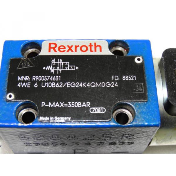 Rexroth Bosch directional spool valve 4WE 6 U10B62/EG24K4QM0G24 / R900574631 #2 image