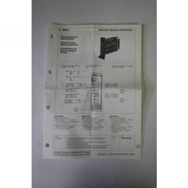 Rexroth Dutch Italy B 830 303 440 I/U2-U/I 1  Current/Voltage Signal Transformer #4 image
