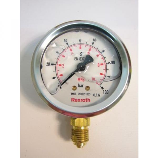 New India Canada Bosch Rexroth R900051035 ABZMM63 Manometer Pressure Gauge 100 Bar/MPA  #2 image